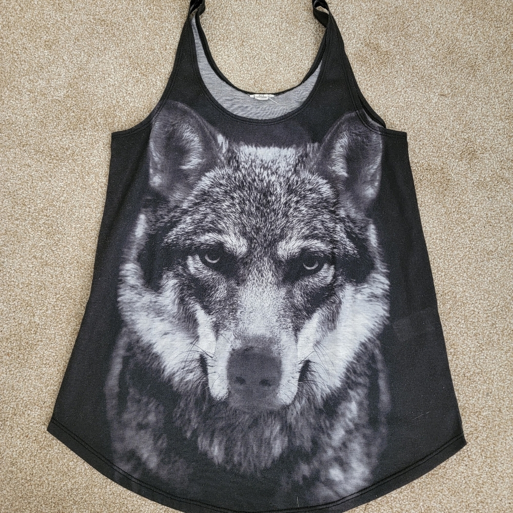 Wolf graphic tank top